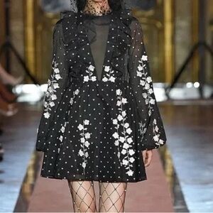 Giambattista Valli x HM H&M Dress with Embroidery Black US Size 4